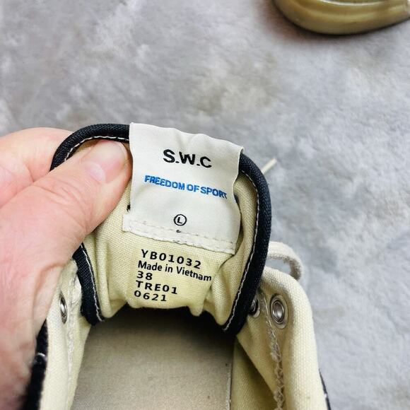 SWC Stepney Workers Club Dellow Sneakers Mens 38/US M5/W7 Black Canvas Gum Sole - Picture 6 of 10